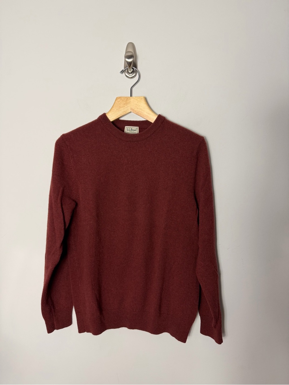 L.L. Bean Men’s Crewneck Sweater in Burgundy
